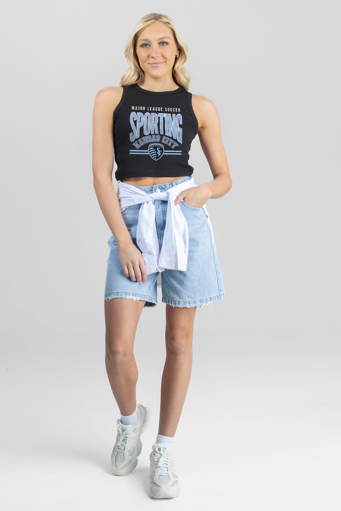 SPORTING KANSAS CITY MIC DROP ESSENTIAL RIBBED CROP TANK