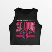 ST. LOUIS CITY SC MIC DROP ESSENTIAL RIBBED CROP TANK