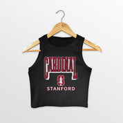 STANFORD CARDINAL PURE VICTORY ESSENTIAL RIBBED CROP TANK