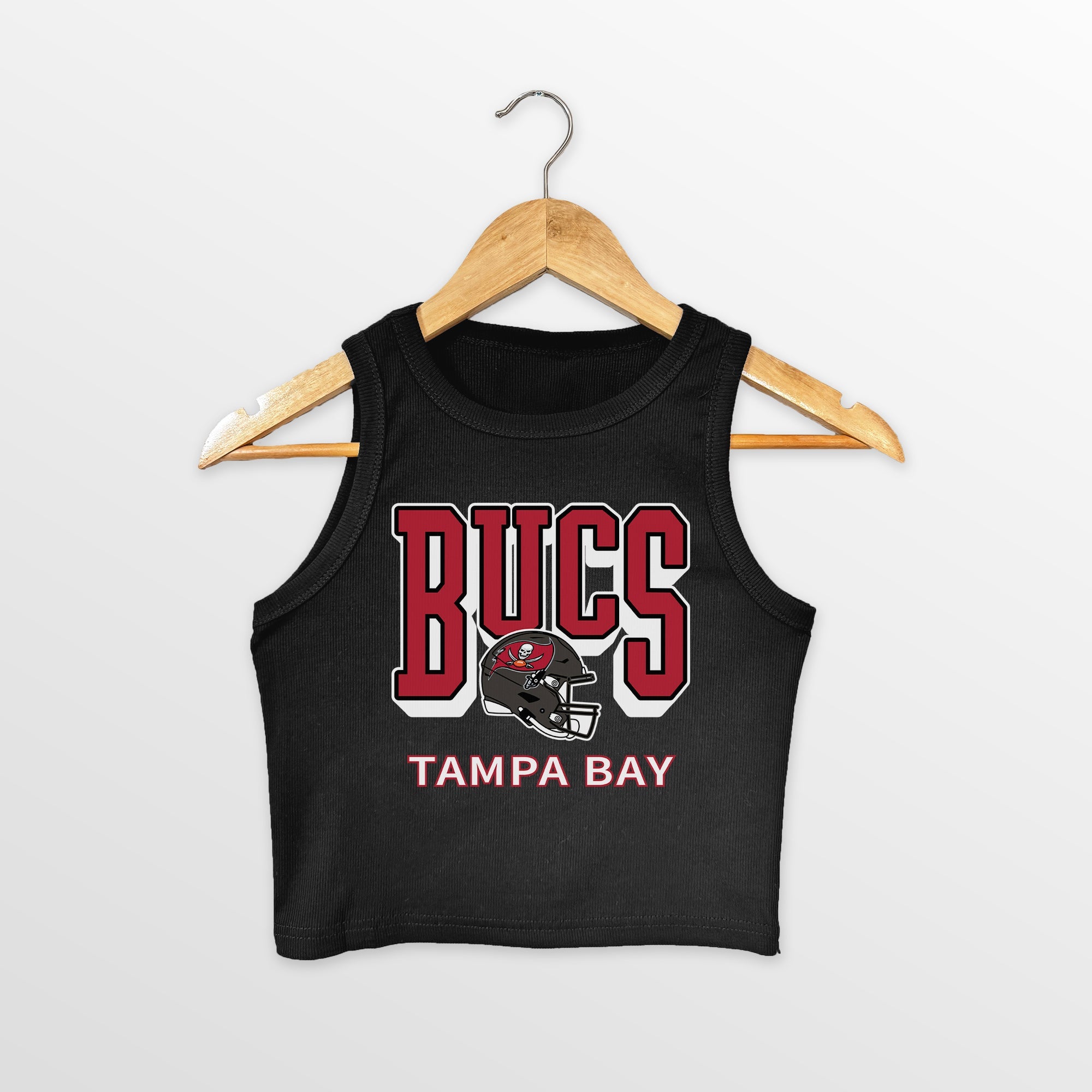 TAMPA BAY BUCCANEERS PURE VICTORY ESSENTIAL RIBBED CROP TANK