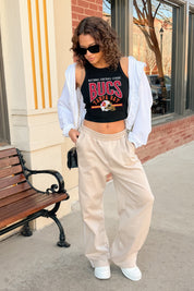 TAMPA BAY BUCCANEERS MIC DROP ESSENTIAL RIBBED CROP TANK