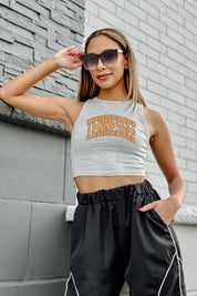TENNESSEE VOLUNTEERS DOWN AND DISTANCE ESSENTIAL RIBBED CROP TANK BY MADI PREWETT TROUTT