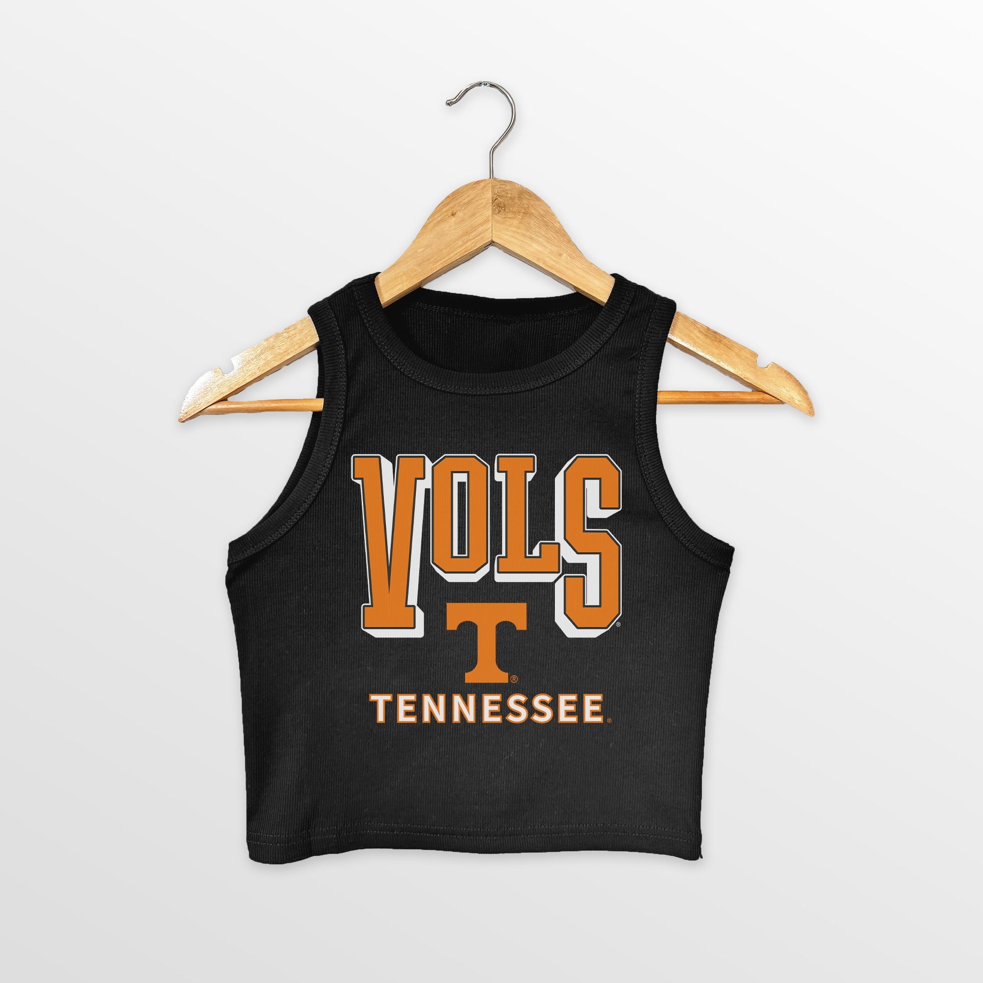 TENNESSEE VOLUNTEERS PURE VICTORY ESSENTIAL RIBBED CROP TANK