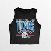 TENNESSEE TITANS MIC DROP ESSENTIAL RIBBED CROP TANK