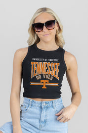 TENNESSEE VOLUNTEERS MIC DROP ESSENTIAL RIBBED CROP TANK