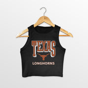 TEXAS LONGHORNS PURE VICTORY ESSENTIAL RIBBED CROP TANK