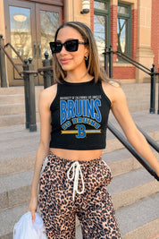 UCLA BRUINS MIC DROP ESSENTIAL RIBBED CROP TANK
