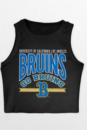 UCLA BRUINS MIC DROP ESSENTIAL RIBBED CROP TANK