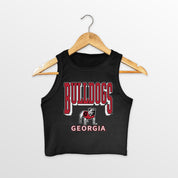 GEORGIA BULLDOGS PURE VICTORY ESSENTIAL RIBBED CROP TANK