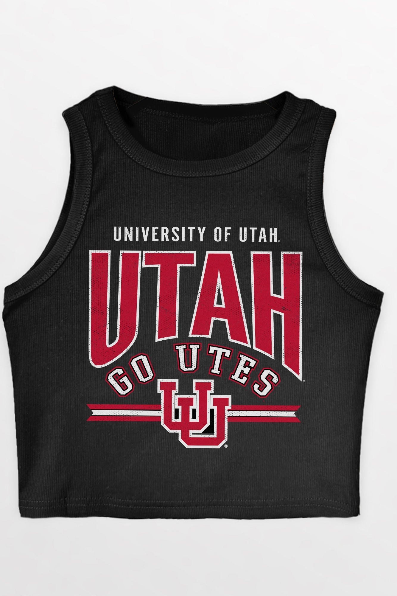UTAH UTES MIC DROP ESSENTIAL RIBBED CROP TANK