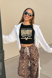 VANDERBILT COMMODORES MIC DROP ESSENTIAL RIBBED CROP TANK