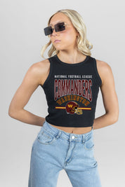 WASHINGTON COMMANDERS MIC DROP ESSENTIAL RIBBED CROP TANK
