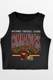 WASHINGTON COMMANDERS MIC DROP ESSENTIAL RIBBED CROP TANK