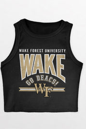 WAKE FOREST DEMON DEACONS MIC DROP ESSENTIAL RIBBED CROP TANK