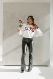XOXO VARSITY FRINGE SWEATSHIRT