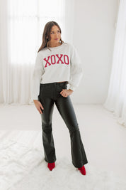 XOXO VARSITY FRINGE SWEATSHIRT