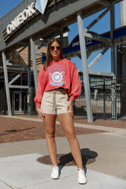 UNDER THE STADIUM LIGHTS VINTAGE WASHED CROP SWEATSHIRT