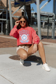 UNDER THE STADIUM LIGHTS VINTAGE WASHED CROP SWEATSHIRT