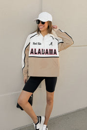 ALABAMA CRIMSON TIDE PLAY IT COOL COLORBLOCK WINDBREAKER QUARTERZIP JACKET