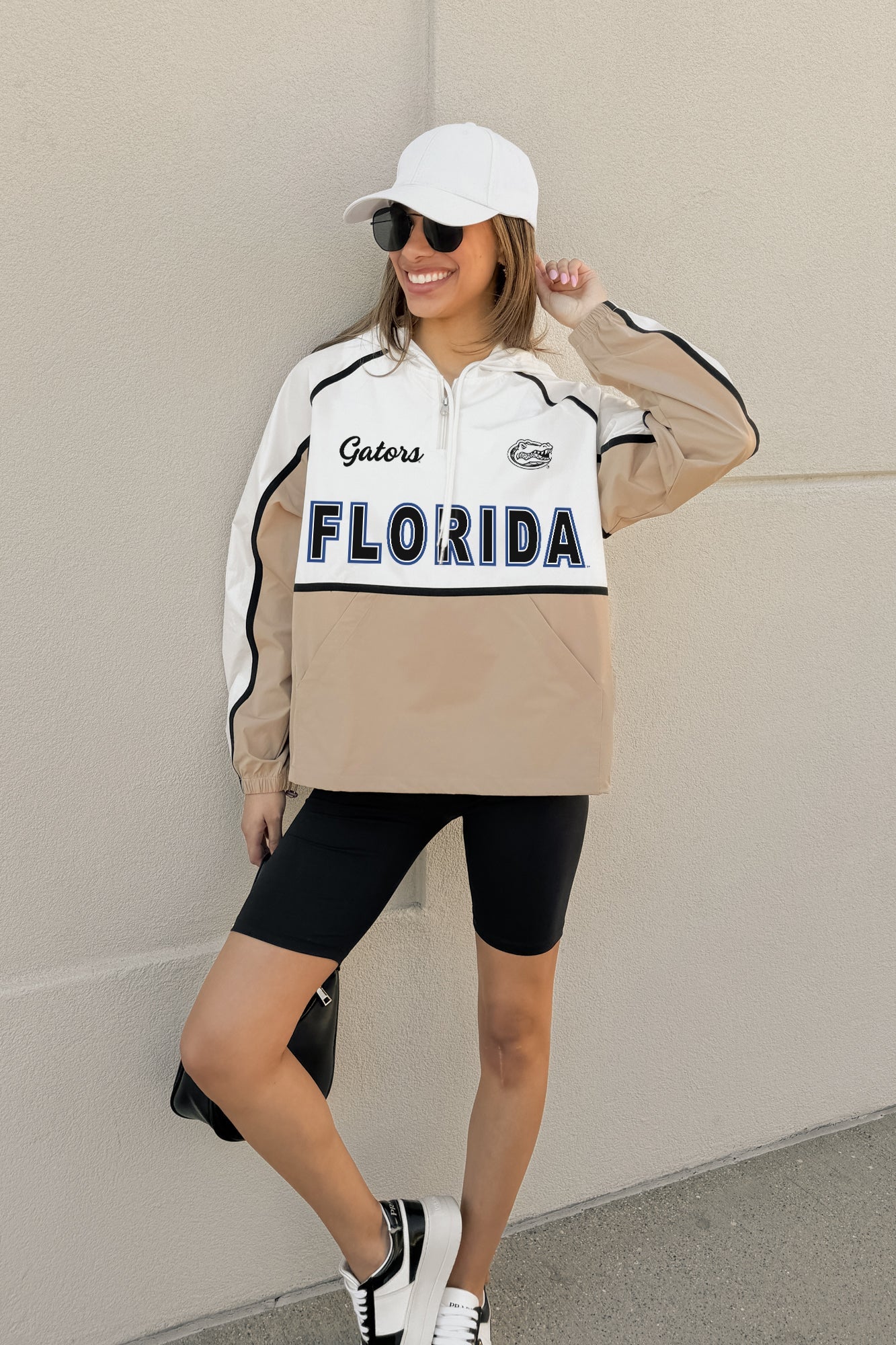 FLORIDA GATORS PLAY IT COOL COLORBLOCK WINDBREAKER QUARTERZIP JACKET