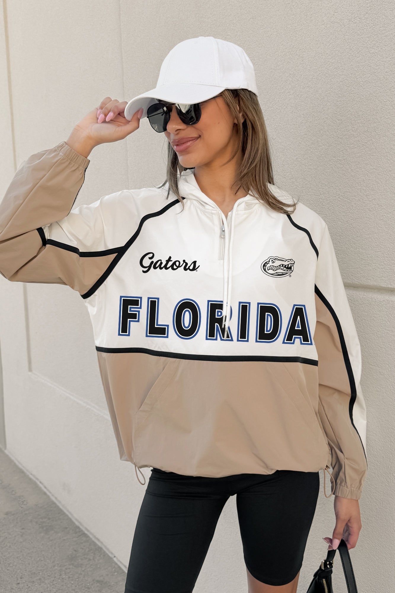 FLORIDA GATORS PLAY IT COOL COLORBLOCK WINDBREAKER QUARTERZIP JACKET