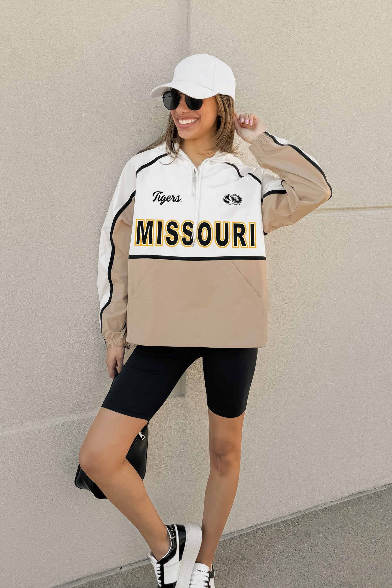 MISSOURI TIGERS PLAY IT COOL COLORBLOCK WINDBREAKER QUARTERZIP JACKET