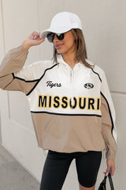 MISSOURI TIGERS PLAY IT COOL COLORBLOCK WINDBREAKER QUARTERZIP JACKET