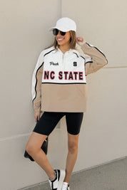 NORTH CAROLINA STATE WOLFPACK PLAY IT COOL COLORBLOCK WINDBREAKER QUARTERZIP JACKET