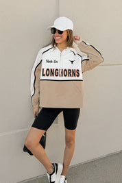 TEXAS LONGHORNS PLAY IT COOL COLORBLOCK WINDBREAKER QUARTERZIP JACKET
