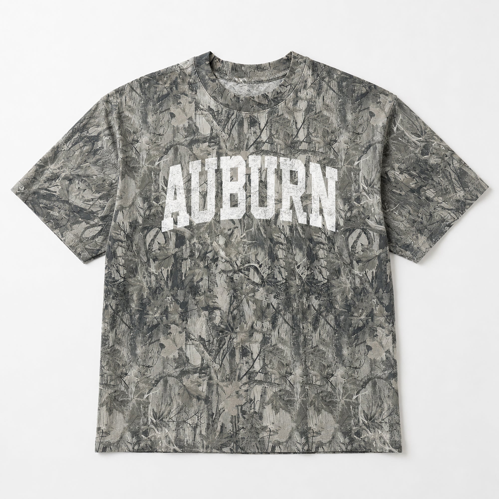 AUBURN TIGERS FIELD READY VINTAGE WOODLAND CAMO UNISEX TEE