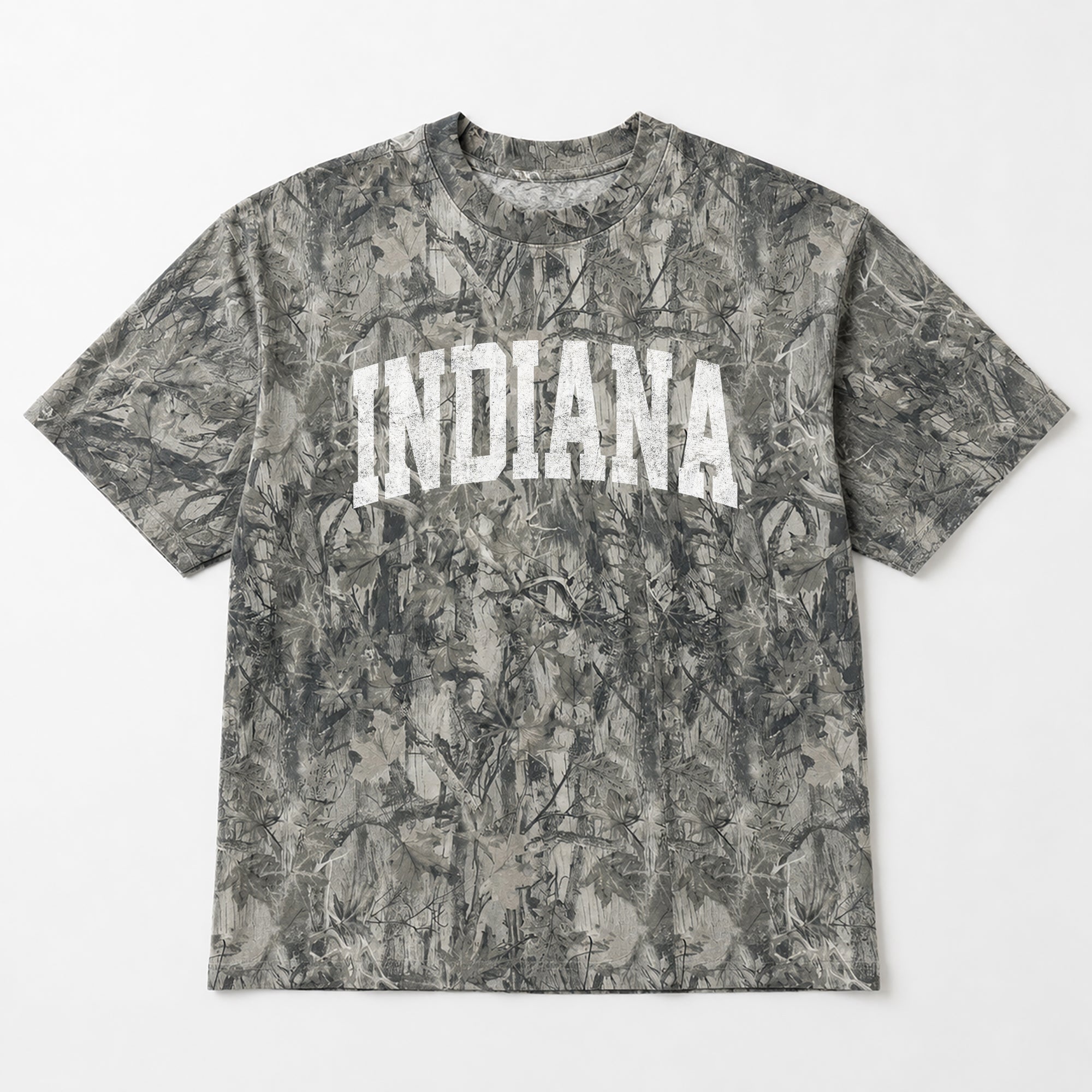 INDIANA HOOSIERS FIELD READY VINTAGE WOODLAND CAMO UNISEX TEE