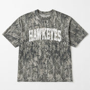 IOWA HAWKEYES FIELD READY VINTAGE WOODLAND CAMO UNISEX TEE