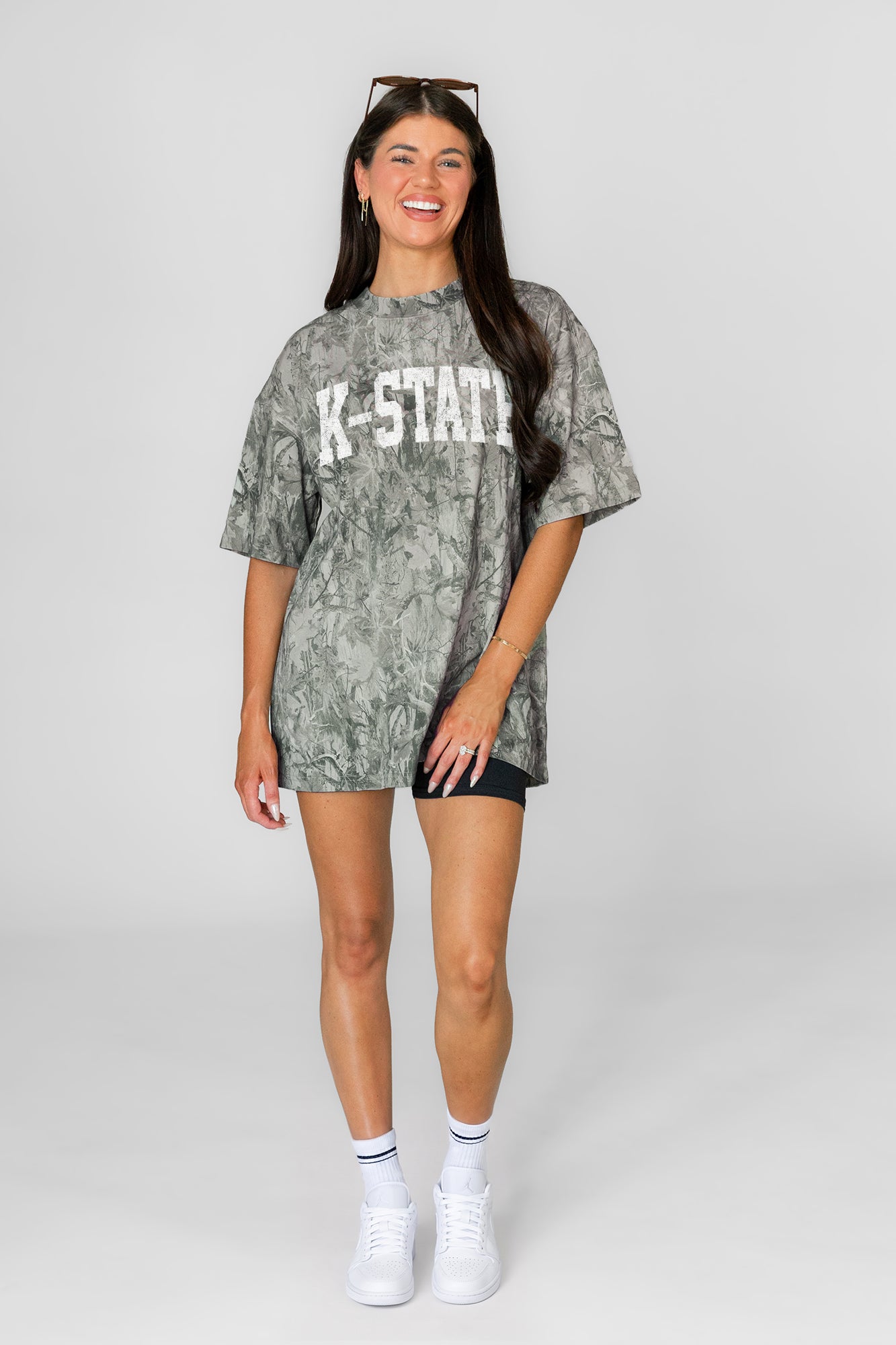KANSAS STATE WILDCATS FIELD READY VINTAGE WOODLAND CAMO UNISEX TEE