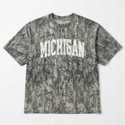 MICHIGAN WOLVERINES FIELD READY VINTAGE WOODLAND CAMO UNISEX TEE