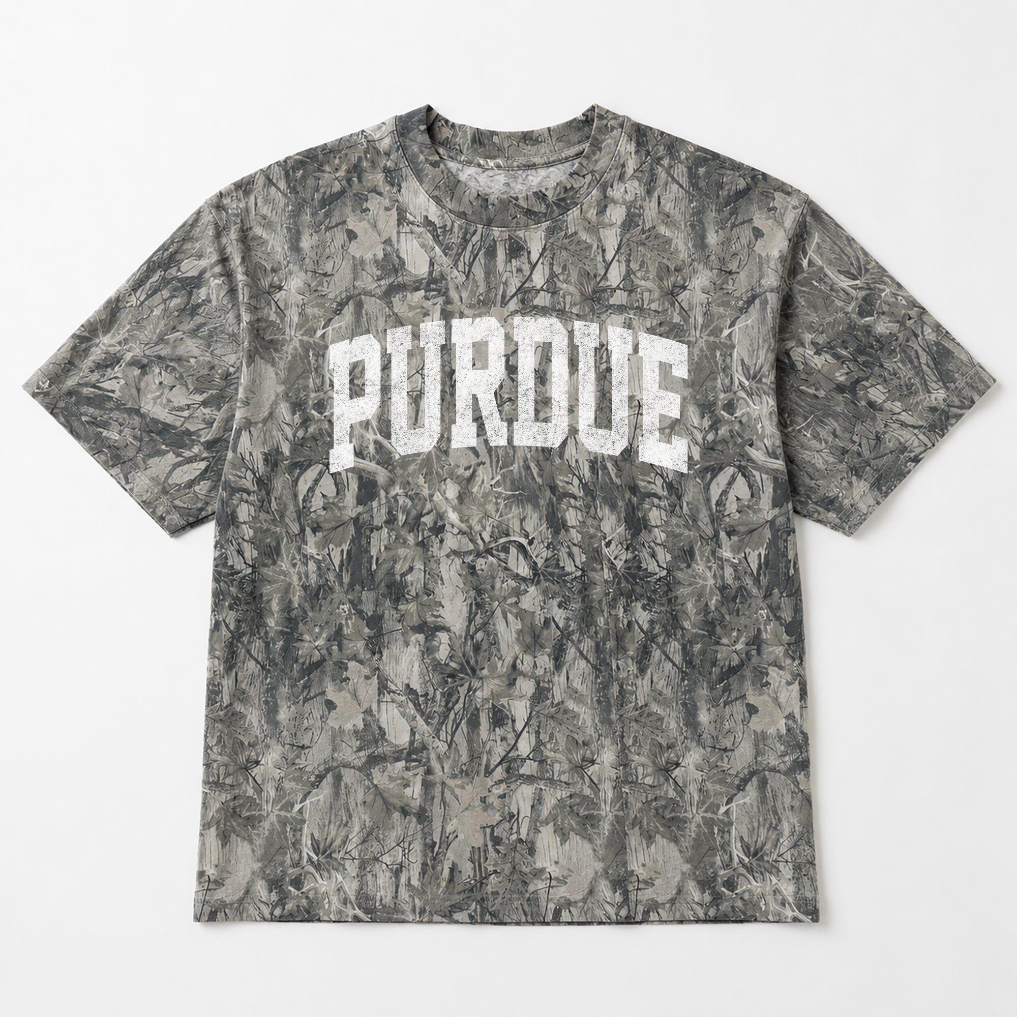 PURDUE BOILERMAKERS FIELD READY VINTAGE WOODLAND CAMO UNISEX TEE