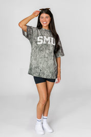 SMU MUSTANGS FIELD READY VINTAGE WOODLAND CAMO UNISEX TEE