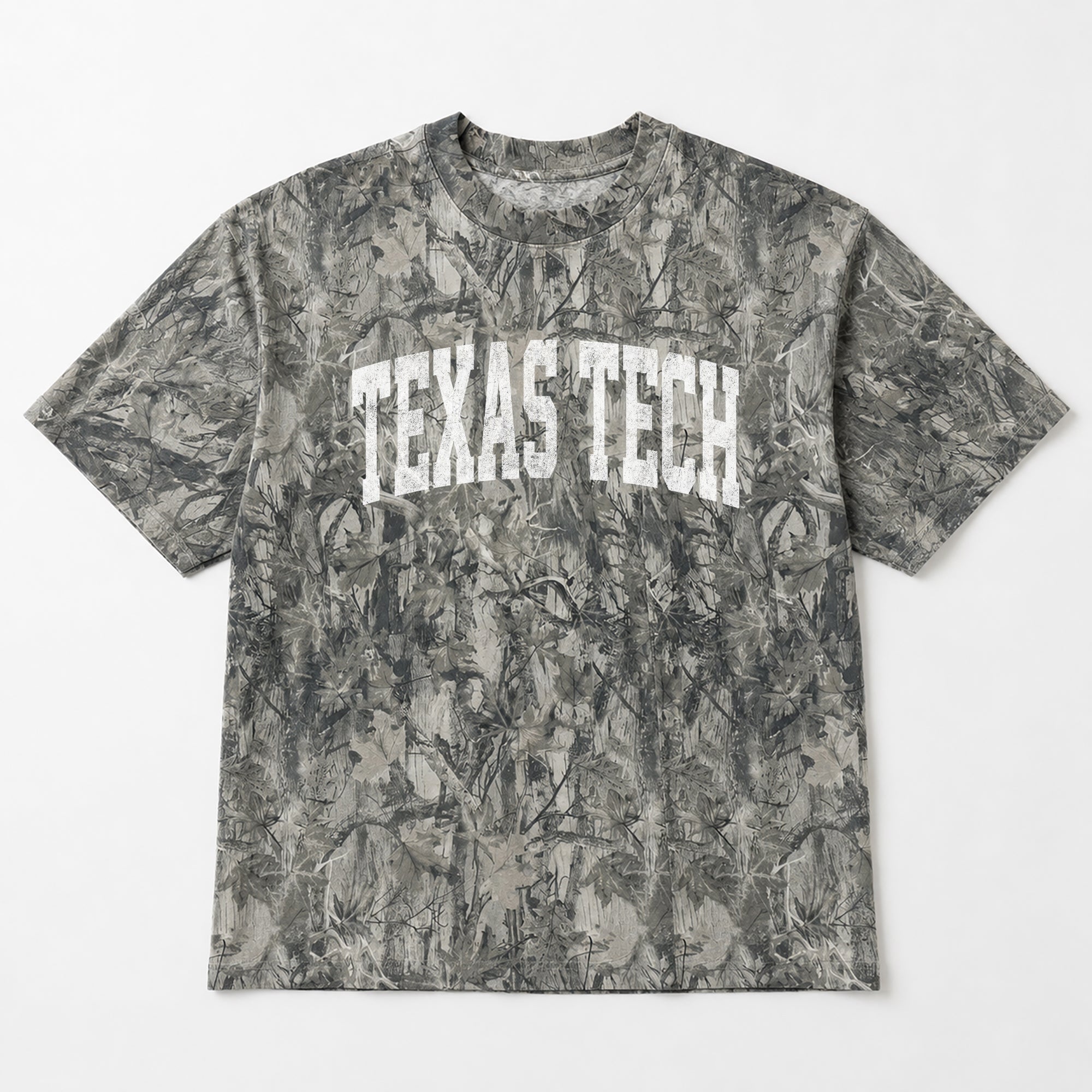 TEXAS TECH RED RAIDERS FIELD READY VINTAGE WOODLAND CAMO UNISEX TEE