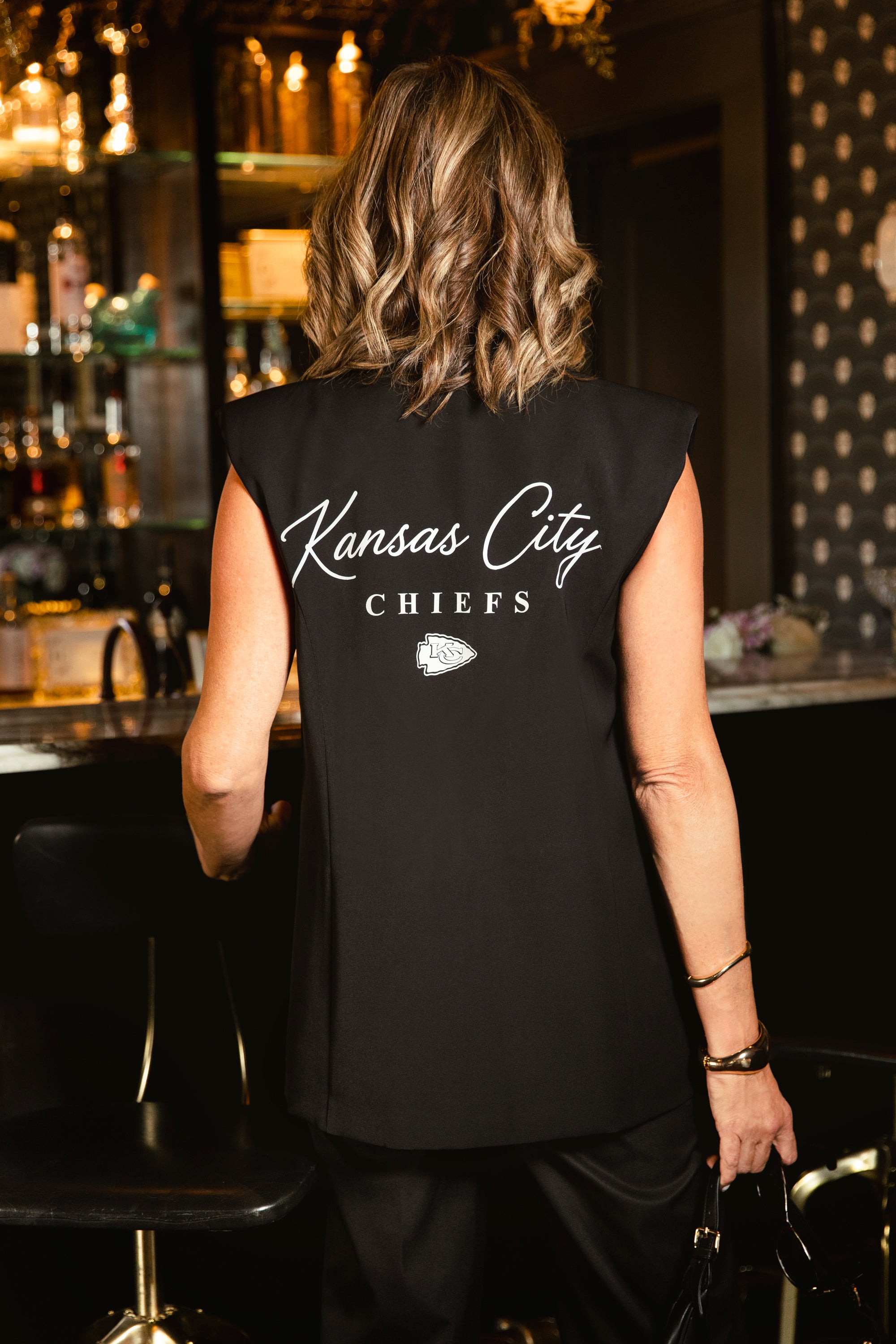 KANSAS CITY CHIEFS COOL FACTOR RELAXED BLAZER VEST