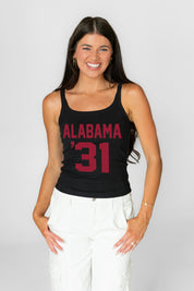 ALABAMA CRIMSON TIDE ICON ENERGY RIBBED SCOOP NECK TANK