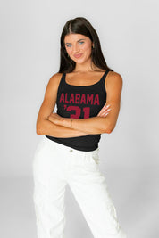 ALABAMA CRIMSON TIDE ICON ENERGY RIBBED SCOOP NECK TANK