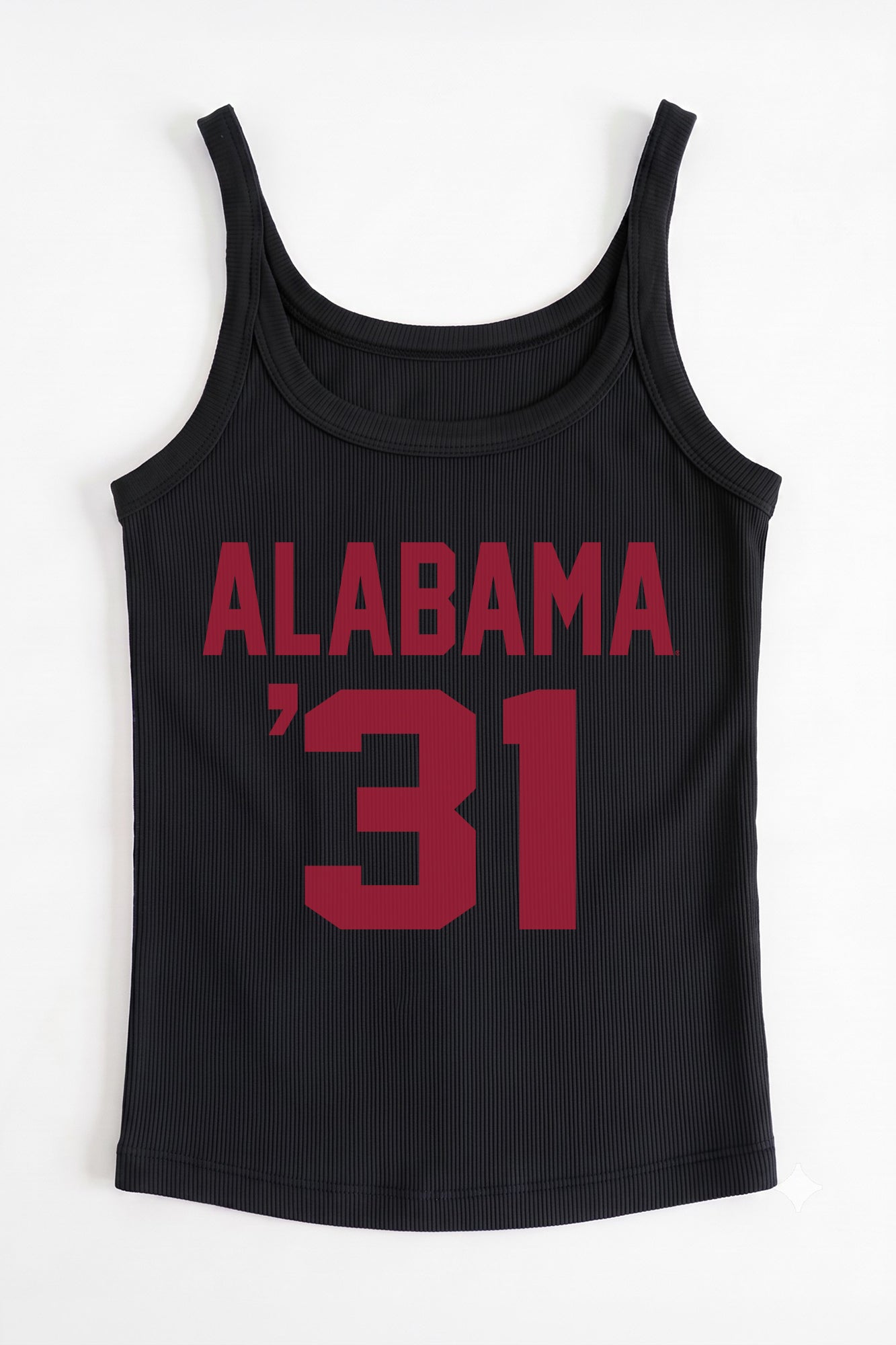 ALABAMA CRIMSON TIDE ICON ENERGY RIBBED SCOOP NECK TANK