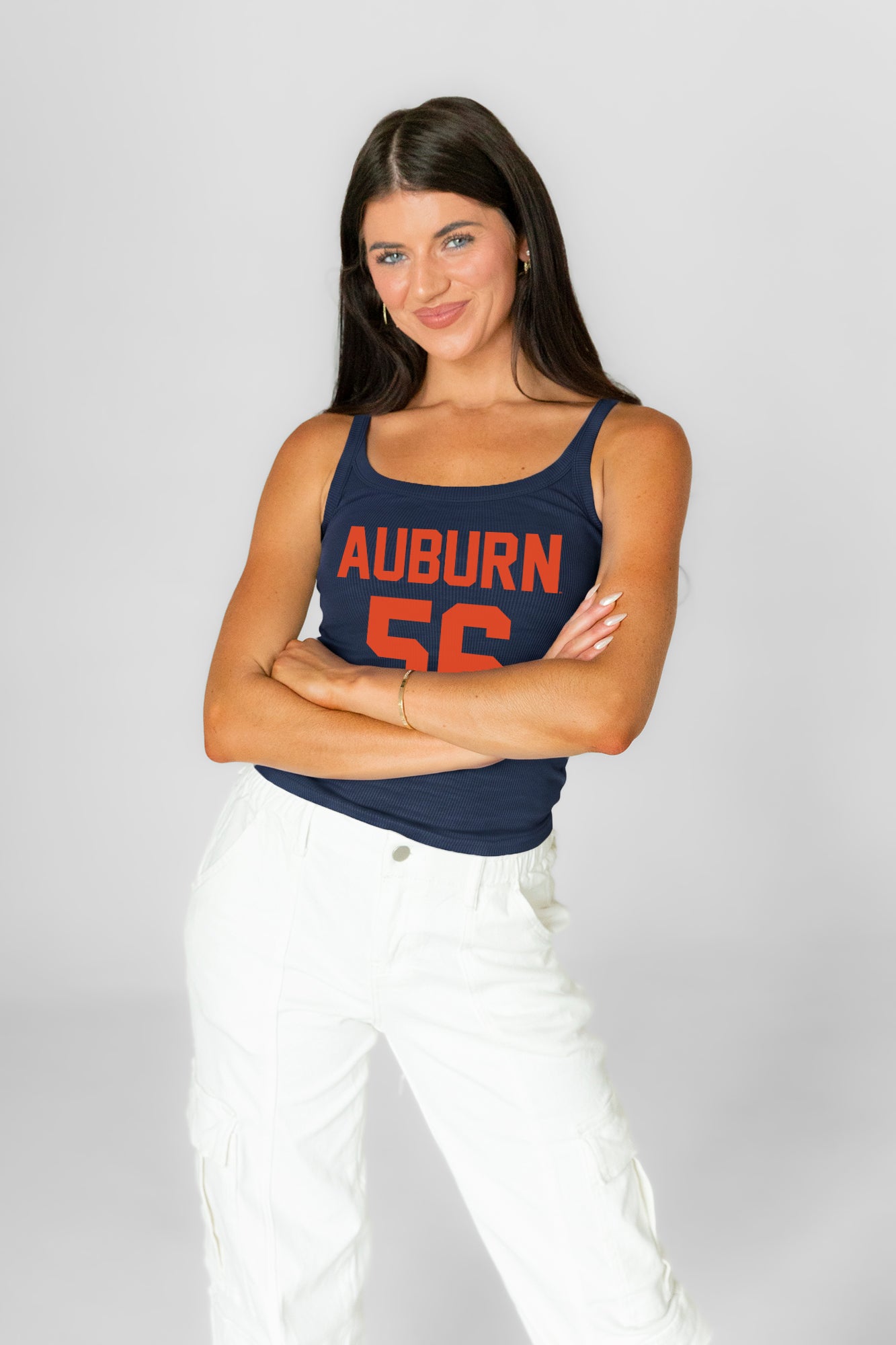 AUBURN TIGERS ICON ENERGY RIBBED SCOOP NECK TANK