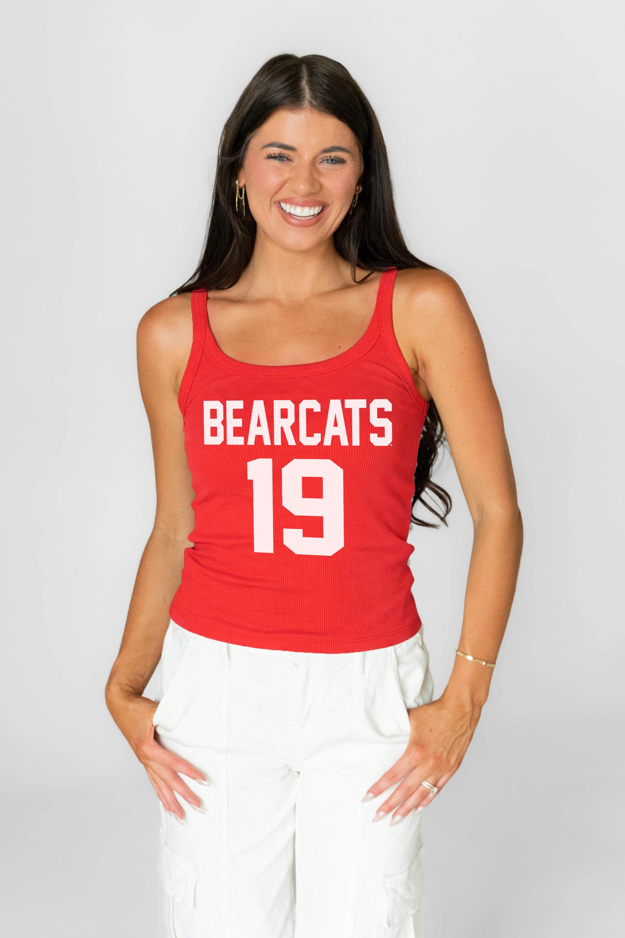 CINCINNATI BEARCATS ICON ENERGY RIBBED SCOOP NECK TANK