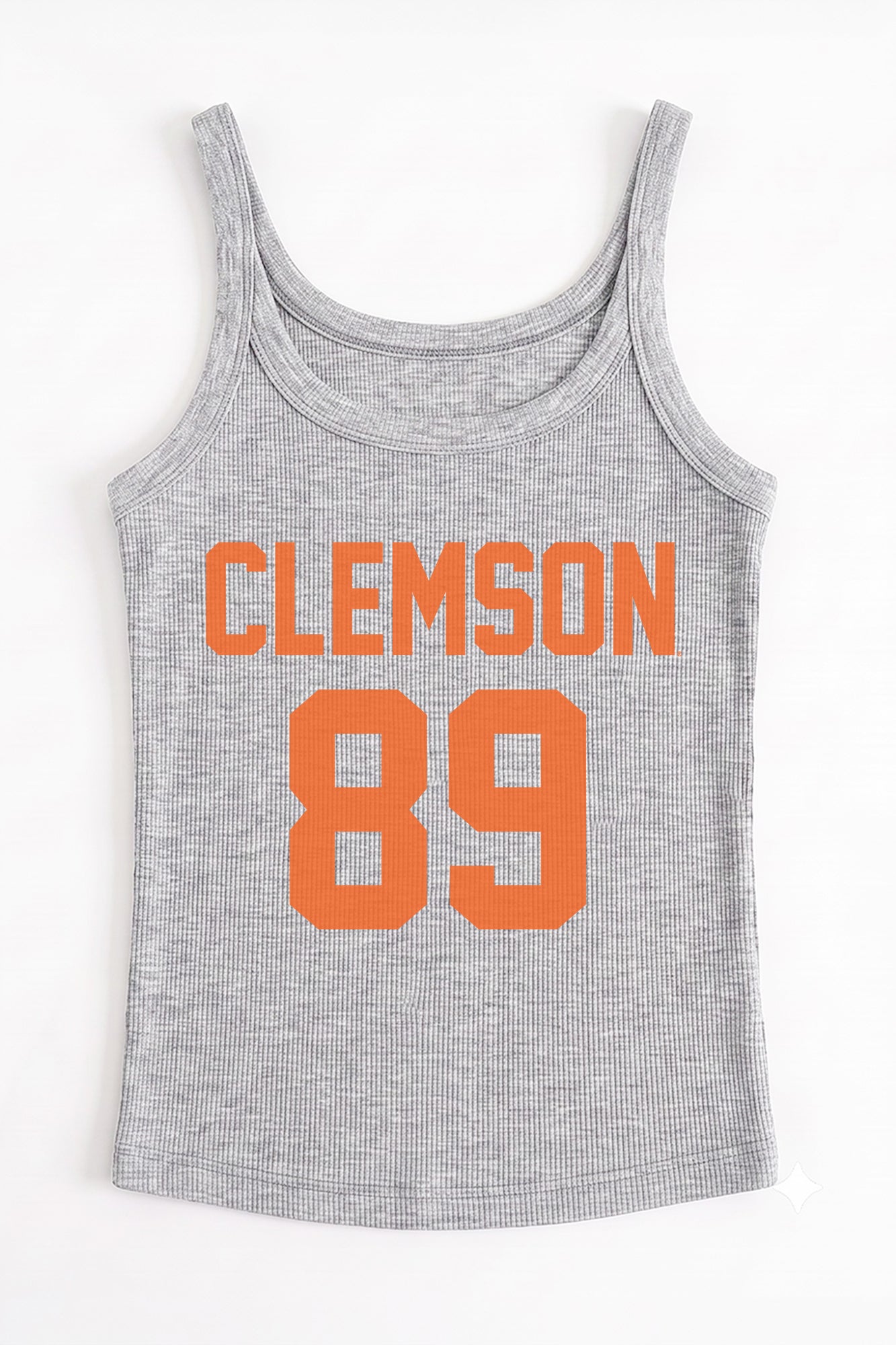 CLEMSON TIGERS ICON ENERGY RIBBED SCOOP NECK TANK