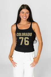 COLORADO BUFFALOES ICON ENERGY RIBBED SCOOP NECK TANK