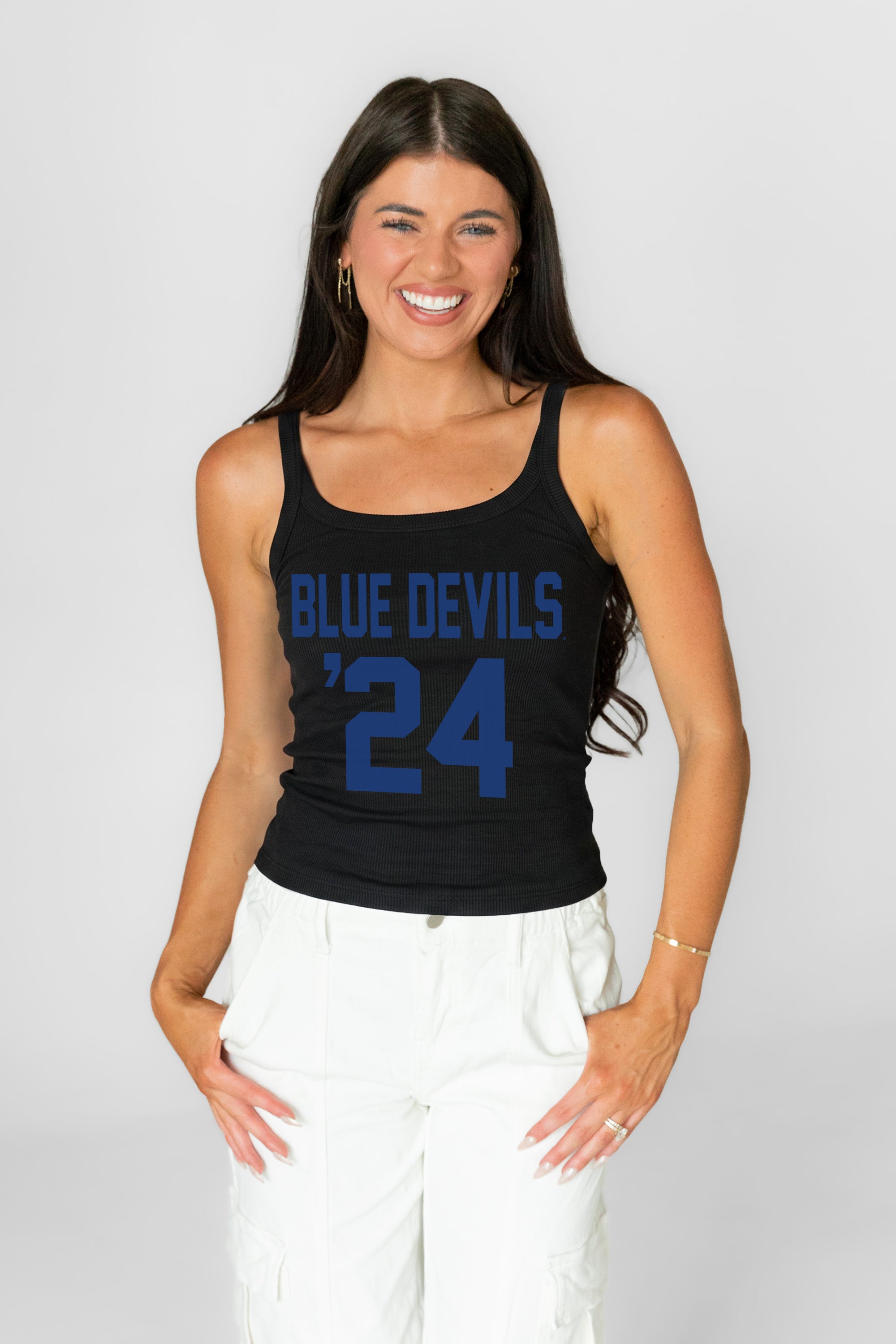 DUKE BLUE DEVILS ICON ENERGY RIBBED SCOOP NECK TANK