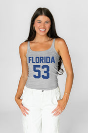 FLORIDA GATORS ICON ENERGY RIBBED SCOOP NECK TANK