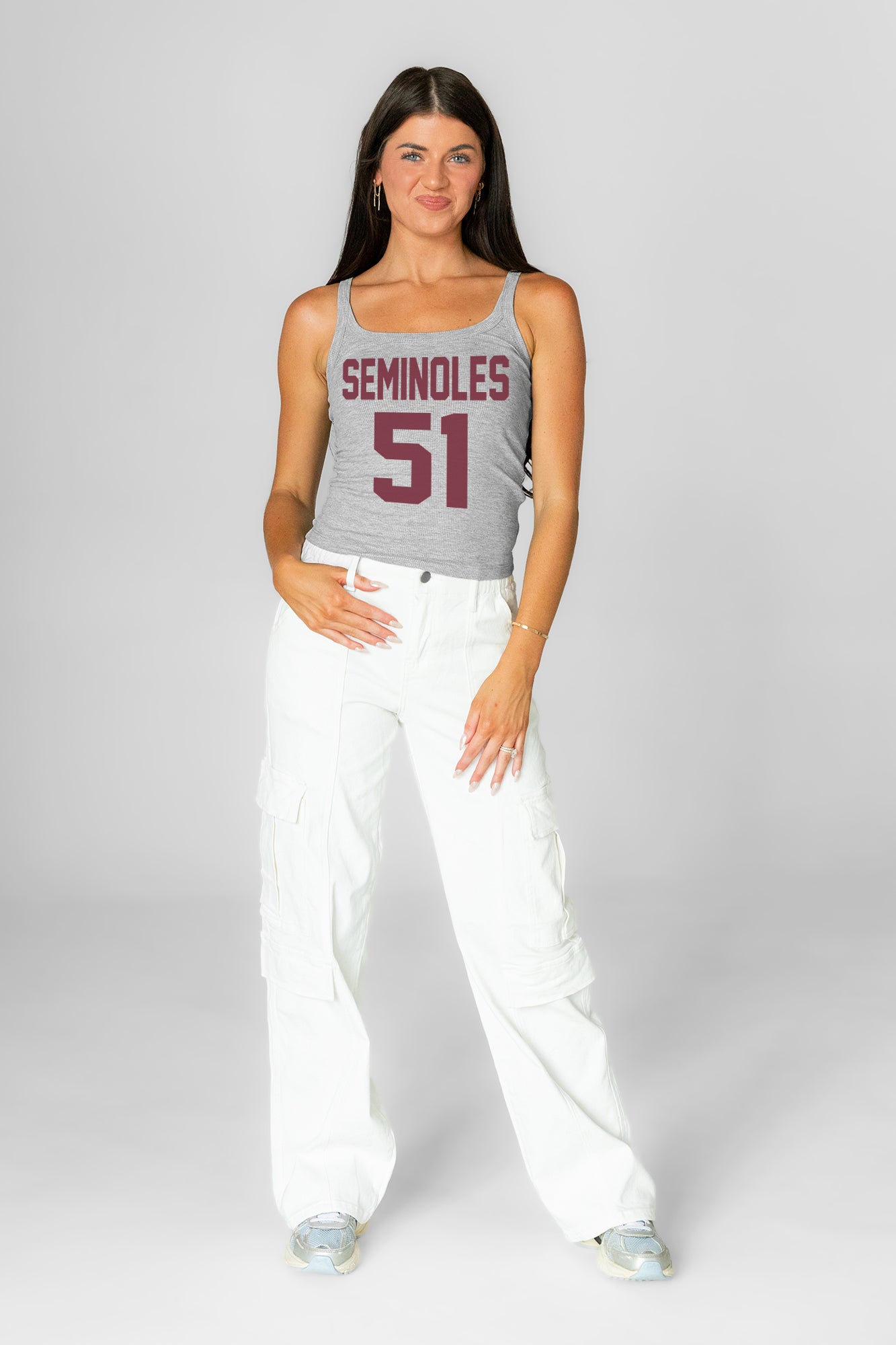 FLORIDA STATE SEMINOLES ICON ENERGY RIBBED SCOOP NECK TANK