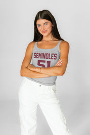 FLORIDA STATE SEMINOLES ICON ENERGY RIBBED SCOOP NECK TANK