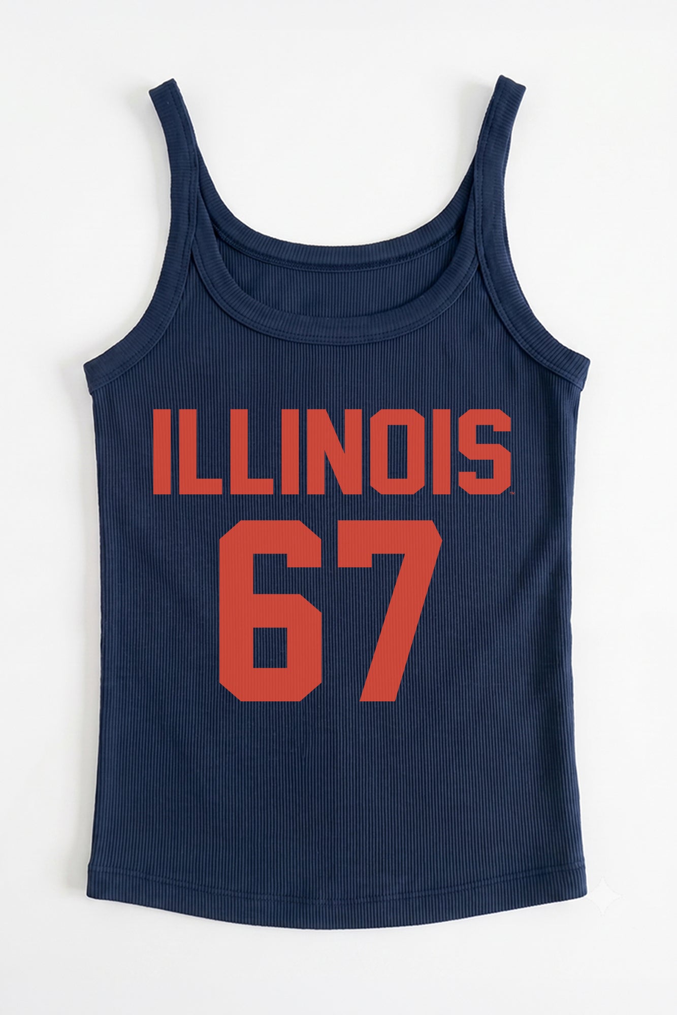 ILLINOIS FIGHTING ILLINI ICON ENERGY RIBBED SCOOP NECK TANK